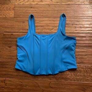 Express Body Contour Blue Corset Top Size XL